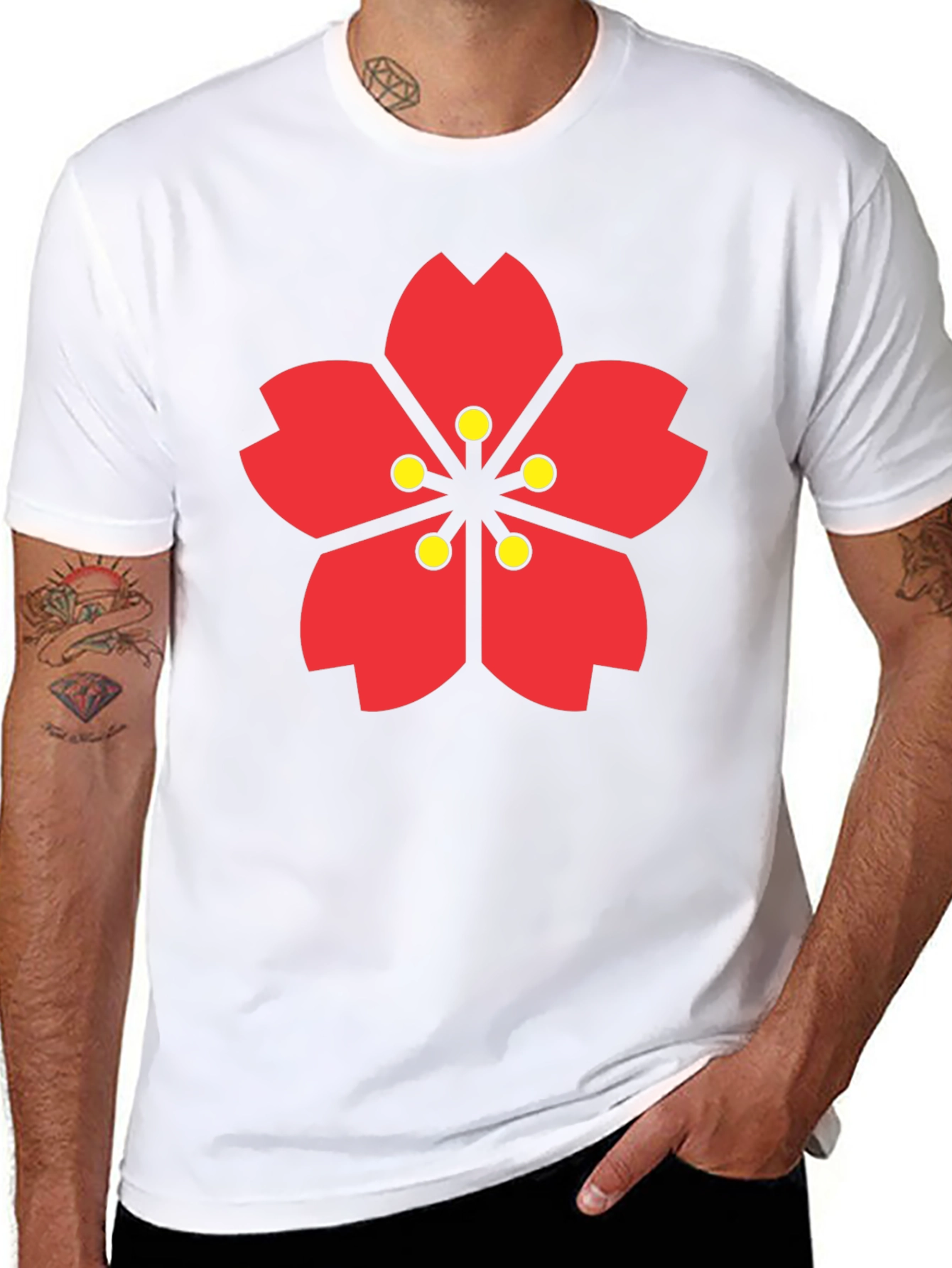 Sakura Flower Graphic T-Shirt