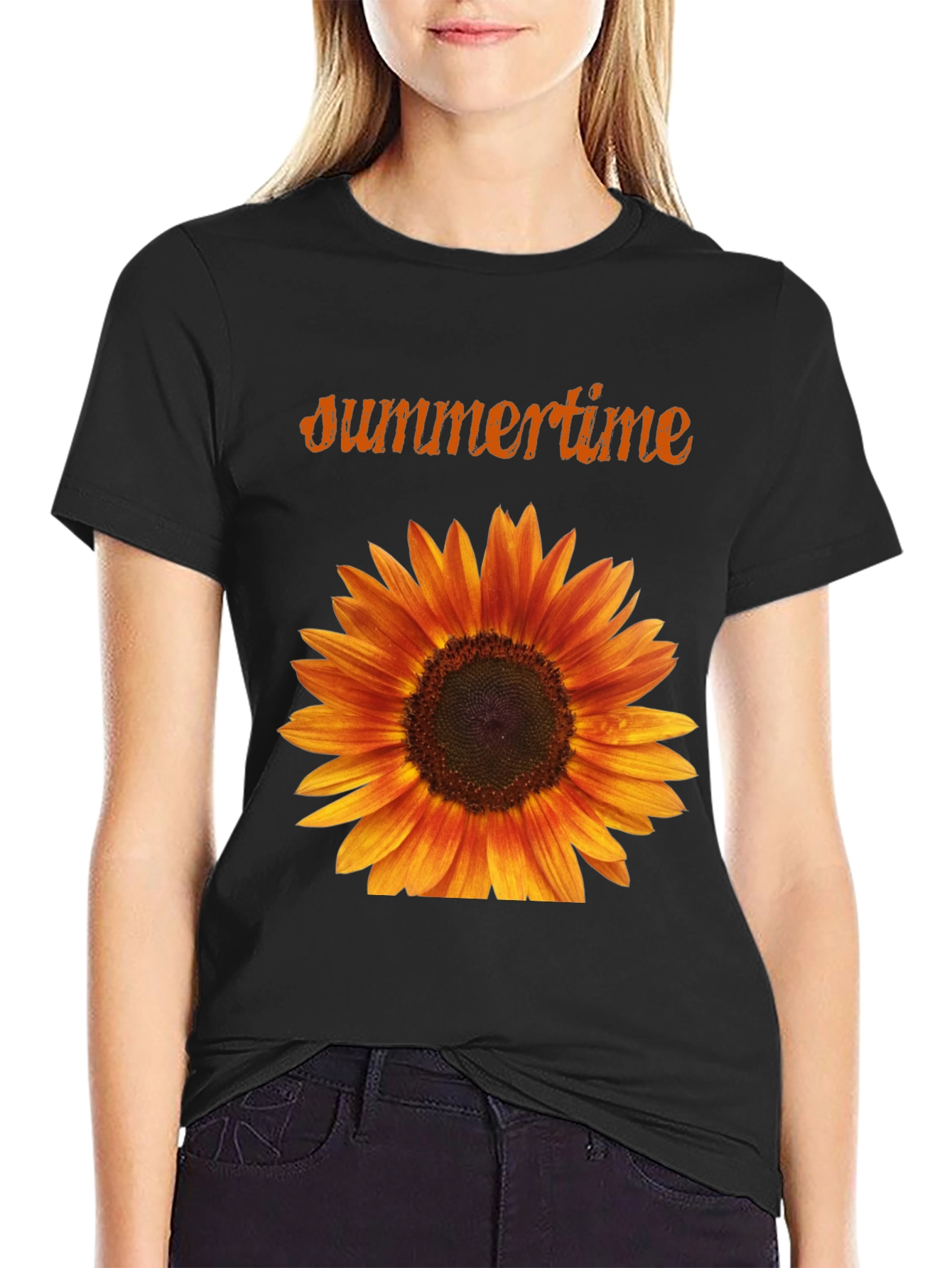 Summertime Sunflower Graphic T-Shirt