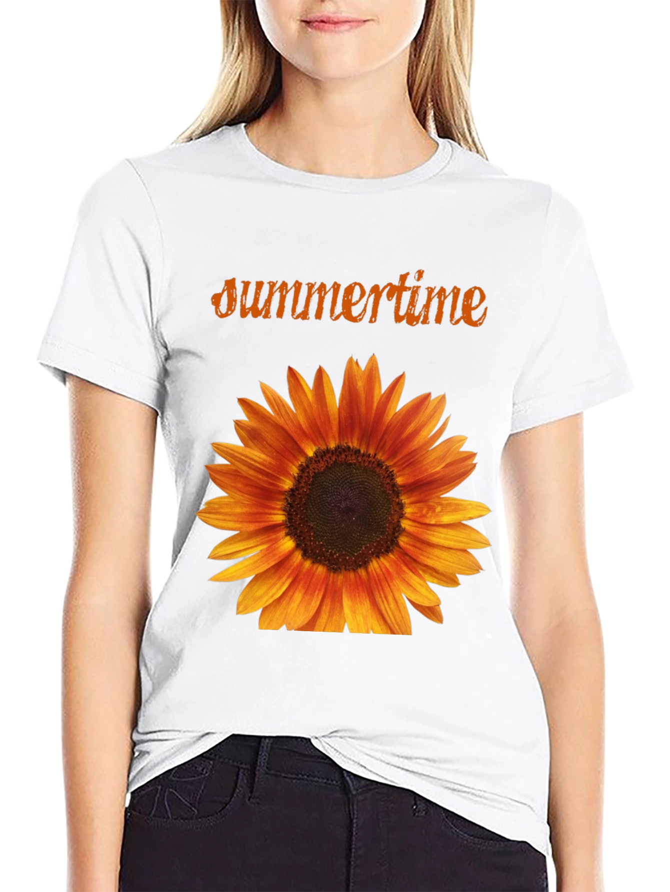 Summertime Sunflower Graphic T-Shirt