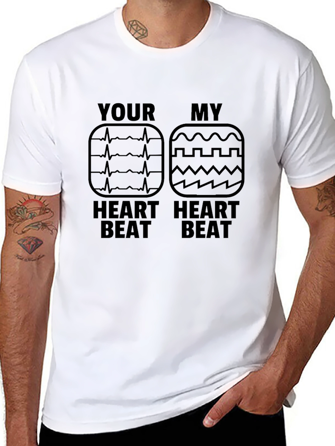Your Heartbeat My Heartbeat T-Shirt Funny Love Tee