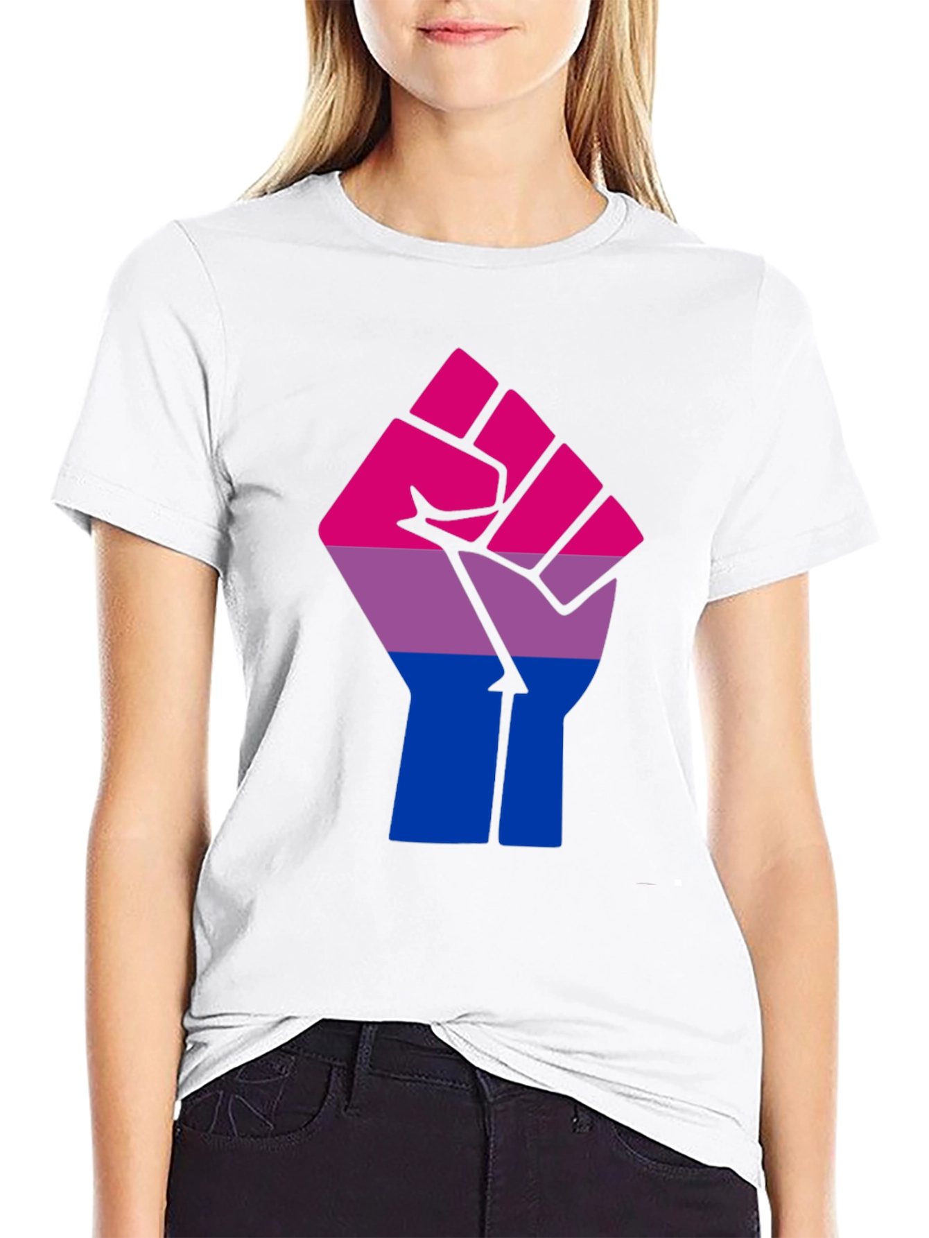 Bisexual Pride Fist Graphic T-Shirt