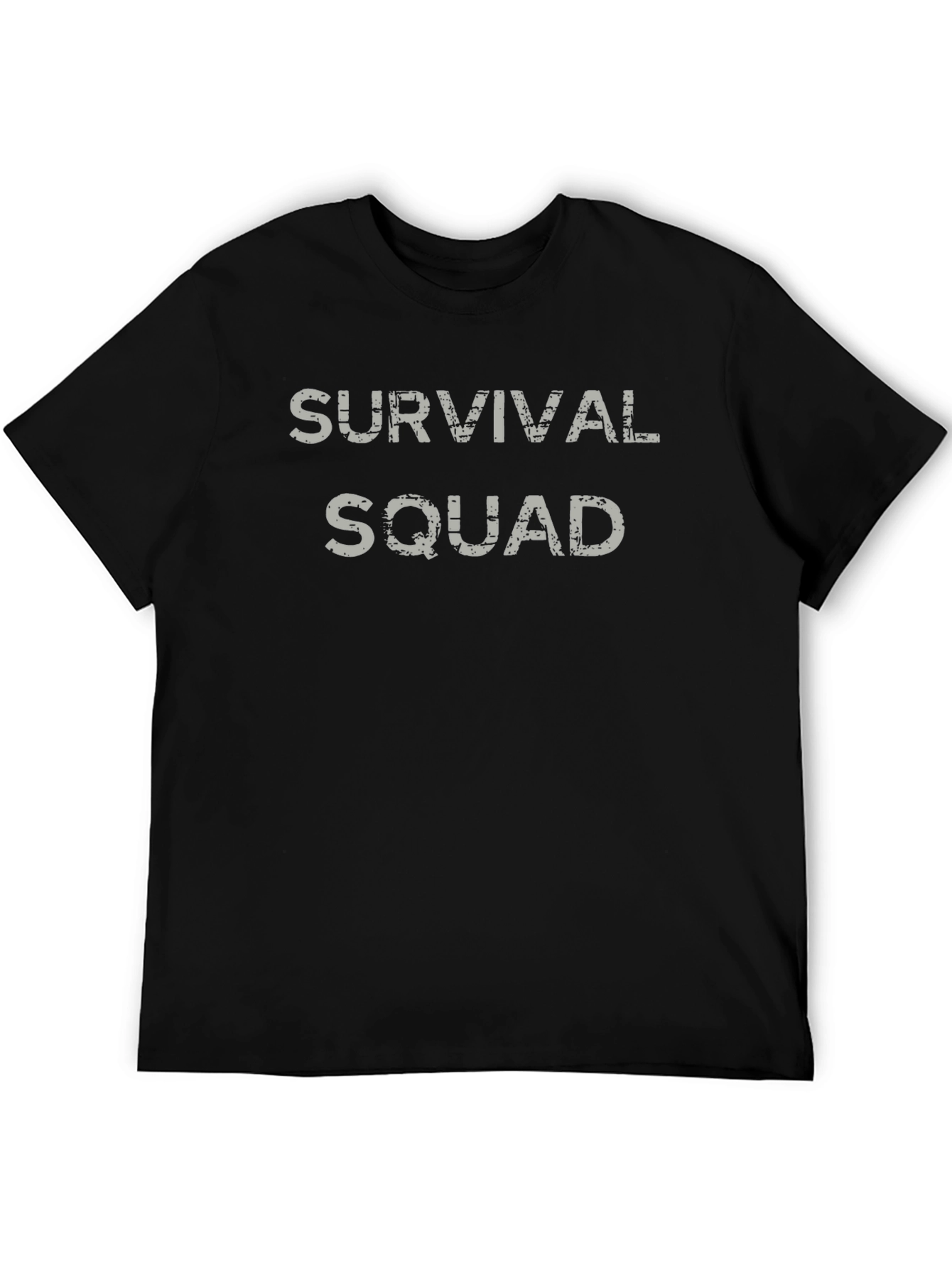 Survival Squad Graphic Tee - Black Cotton T-Shirt