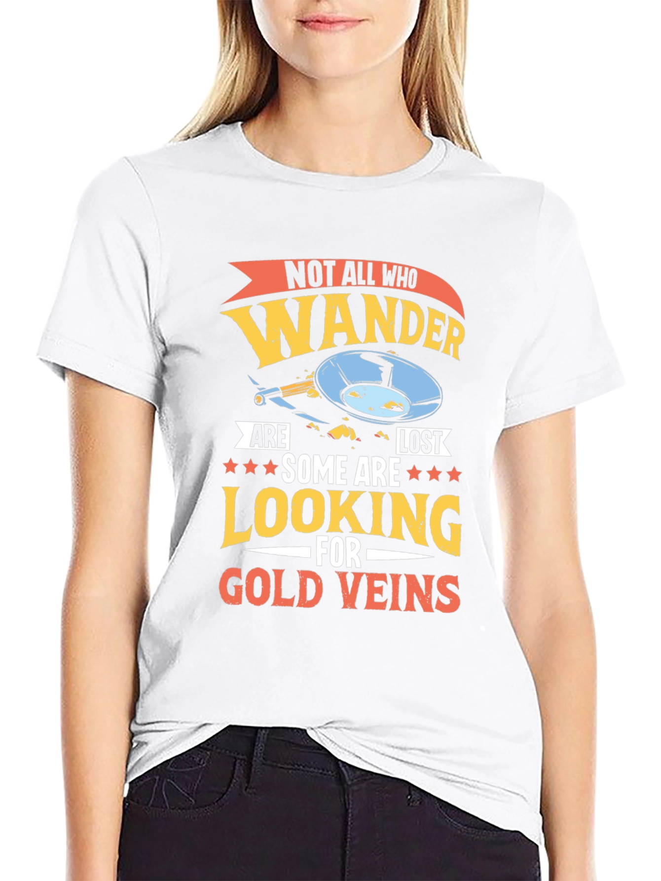 Wanderer Gold Veins Graphic T-Shirt - Adventure Awaits!