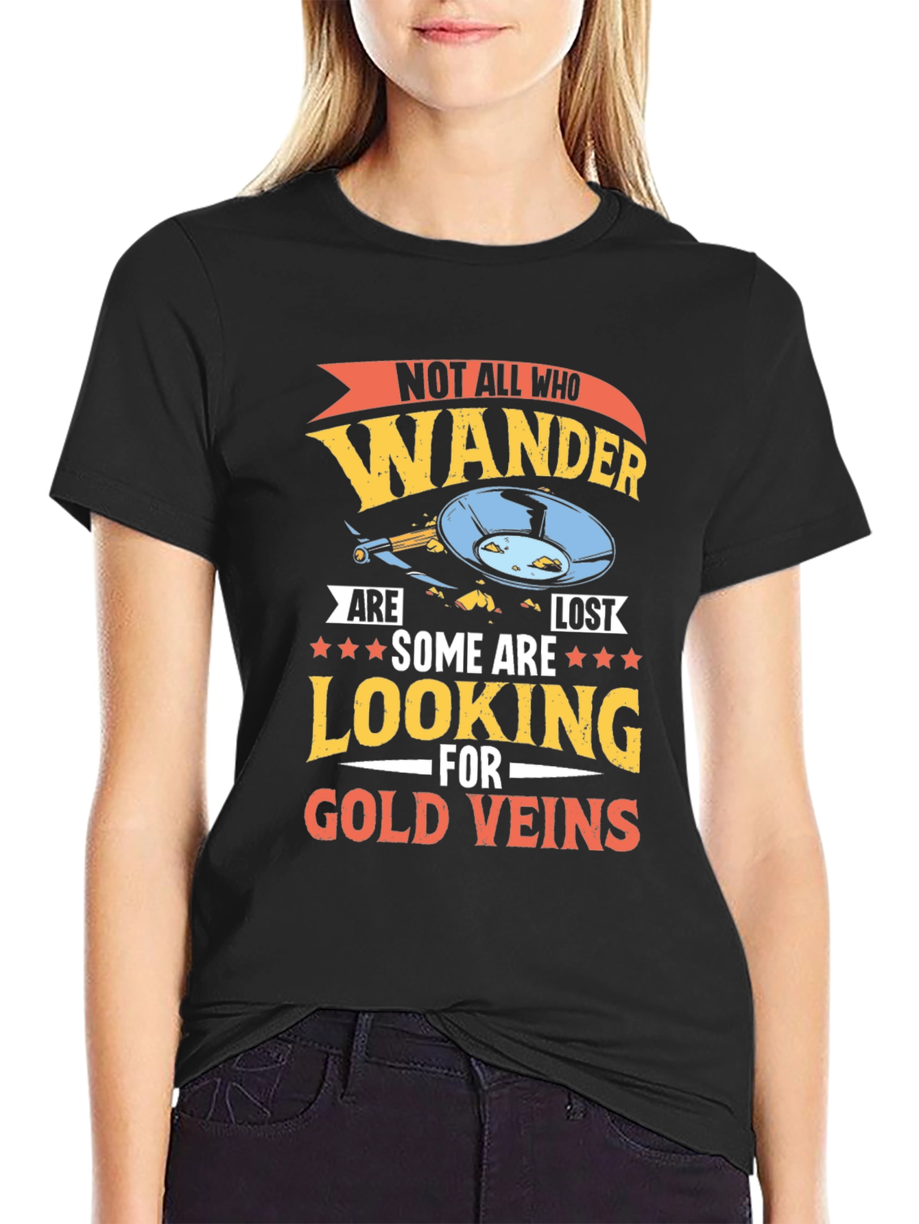 Wanderer Gold Veins Graphic T-Shirt - Adventure Awaits!