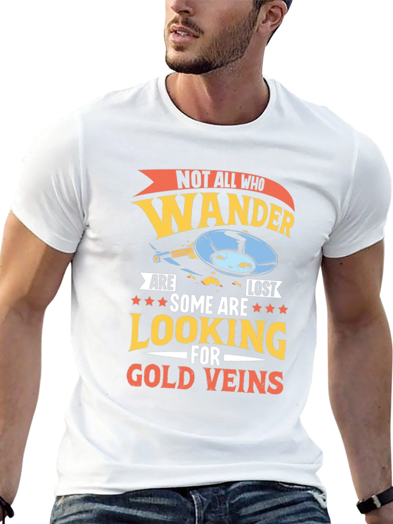 Wanderer Gold Veins Graphic T-Shirt - Adventure Awaits!