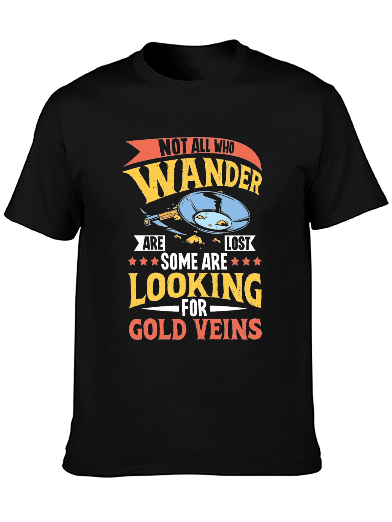 Wanderer Gold Veins Graphic T-Shirt - Adventure Awaits!