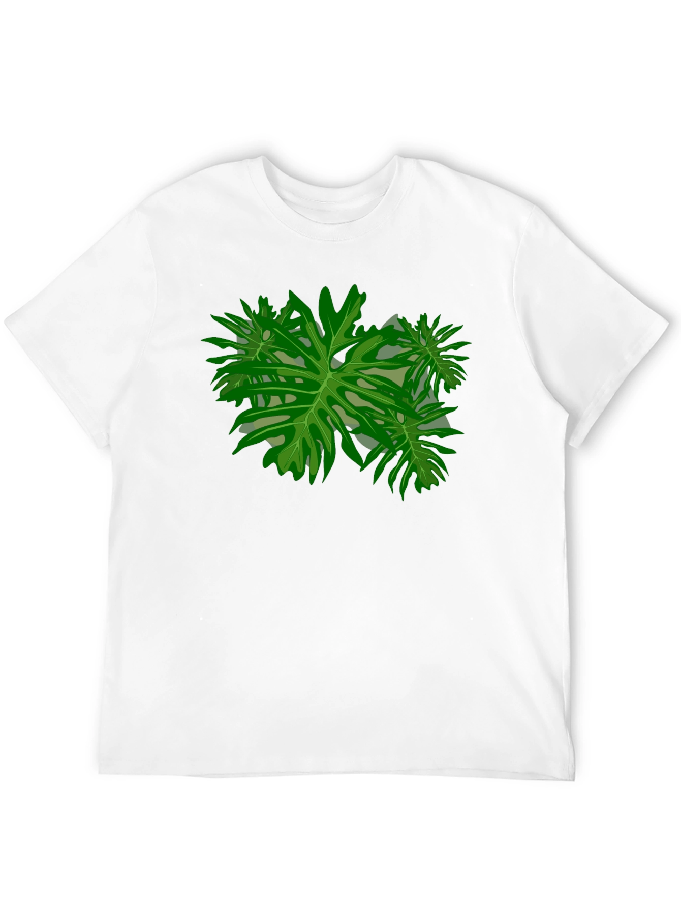 Tropical Leaf Graphic Black T-Shirt