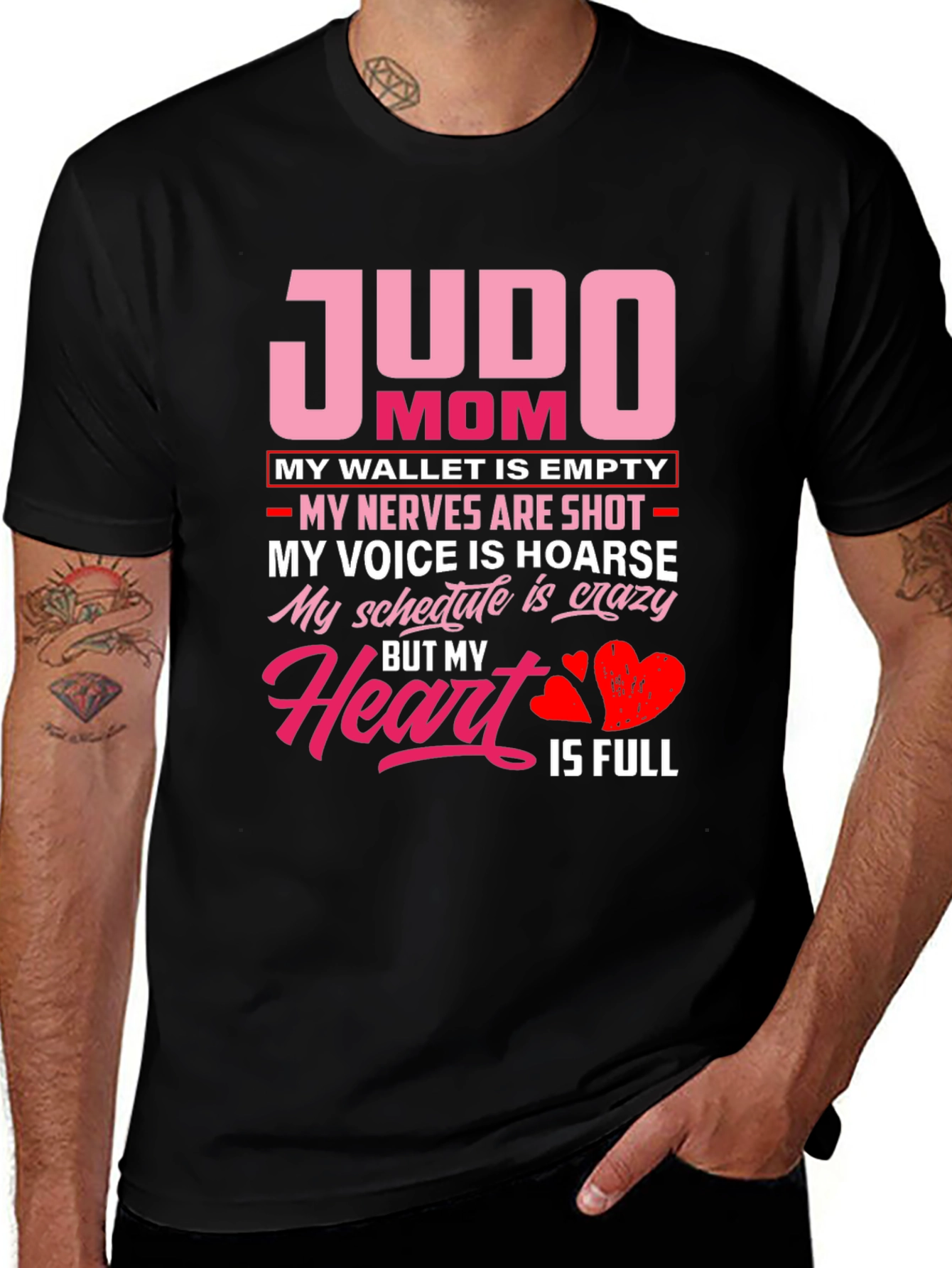 Judo Mom T-Shirt - Heart is Full