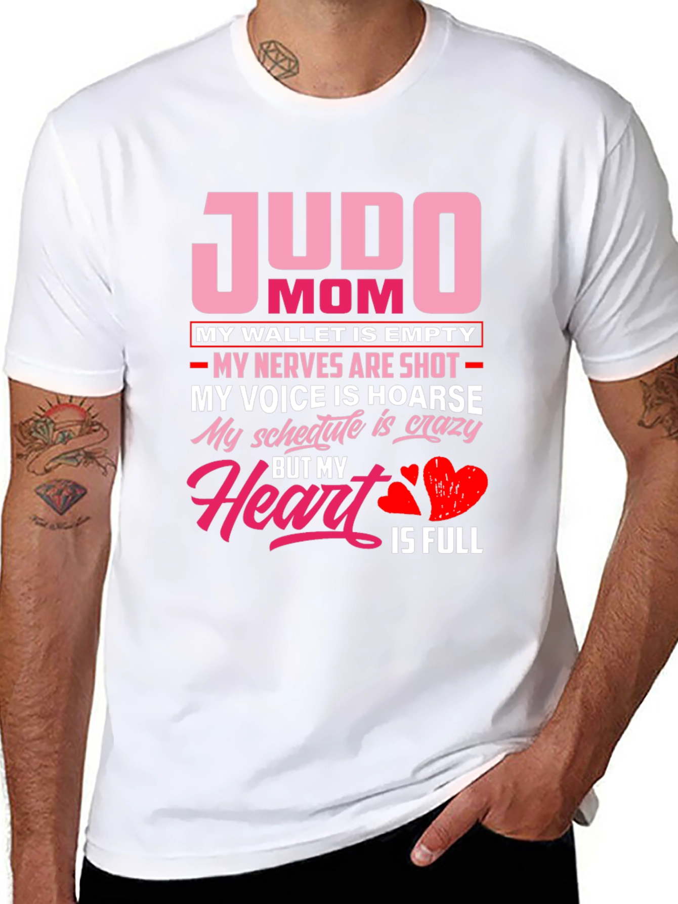 Judo Mom T-Shirt - Heart is Full