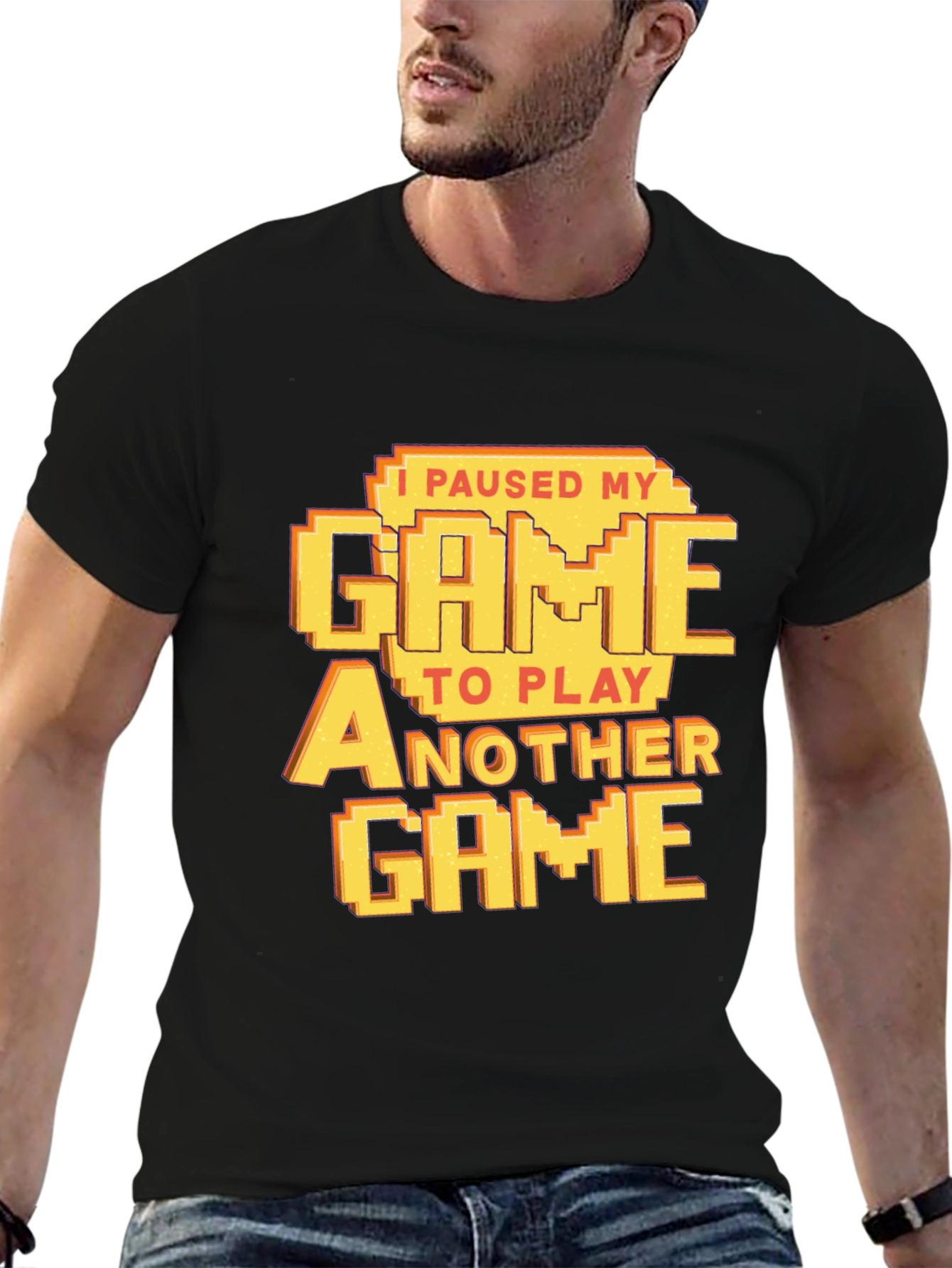 Funny Gamer T-Shirt - I Paused My Game