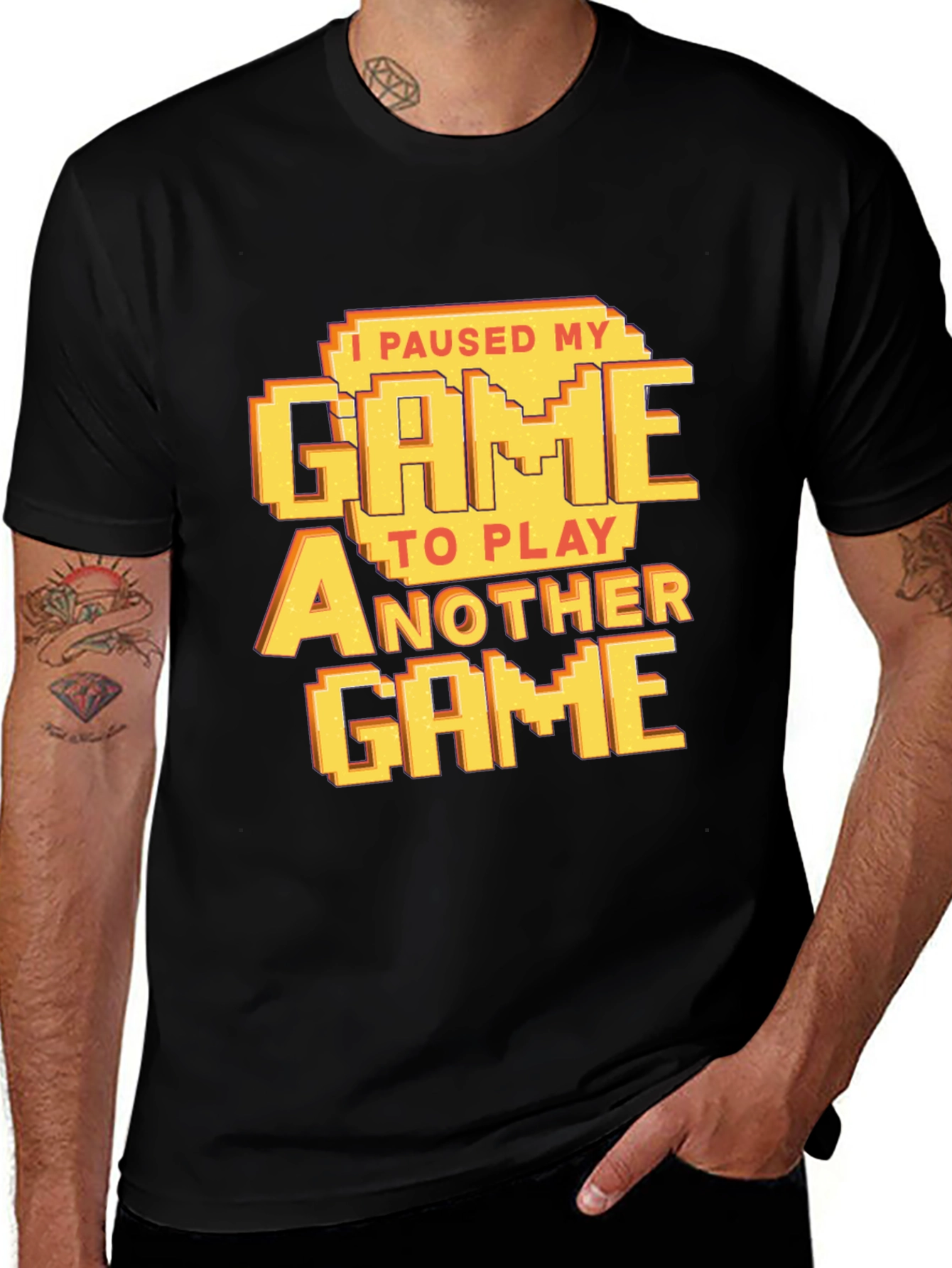 Funny Gamer T-Shirt - I Paused My Game
