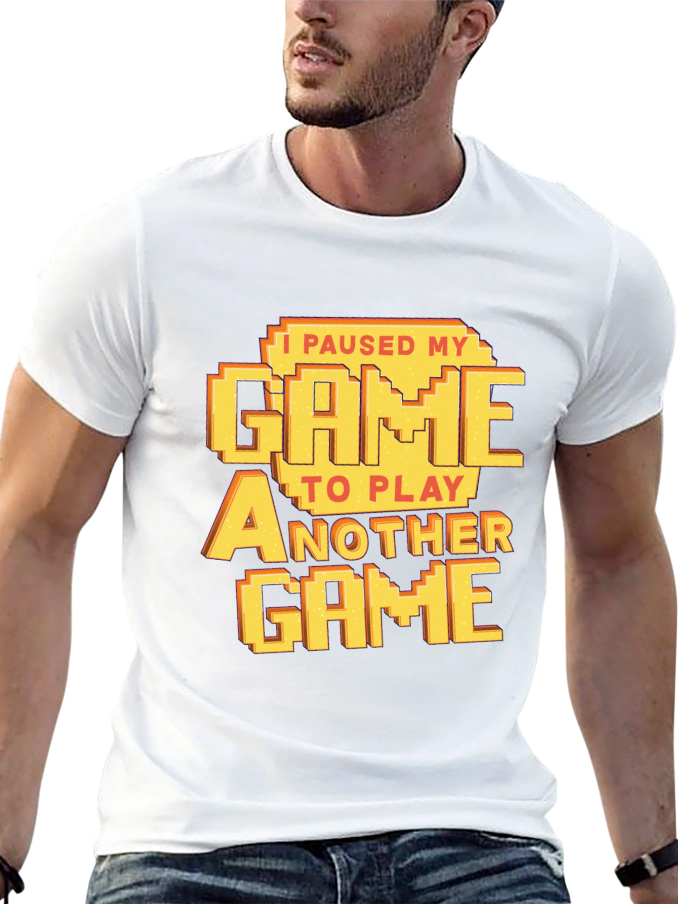 Funny Gamer T-Shirt - I Paused My Game
