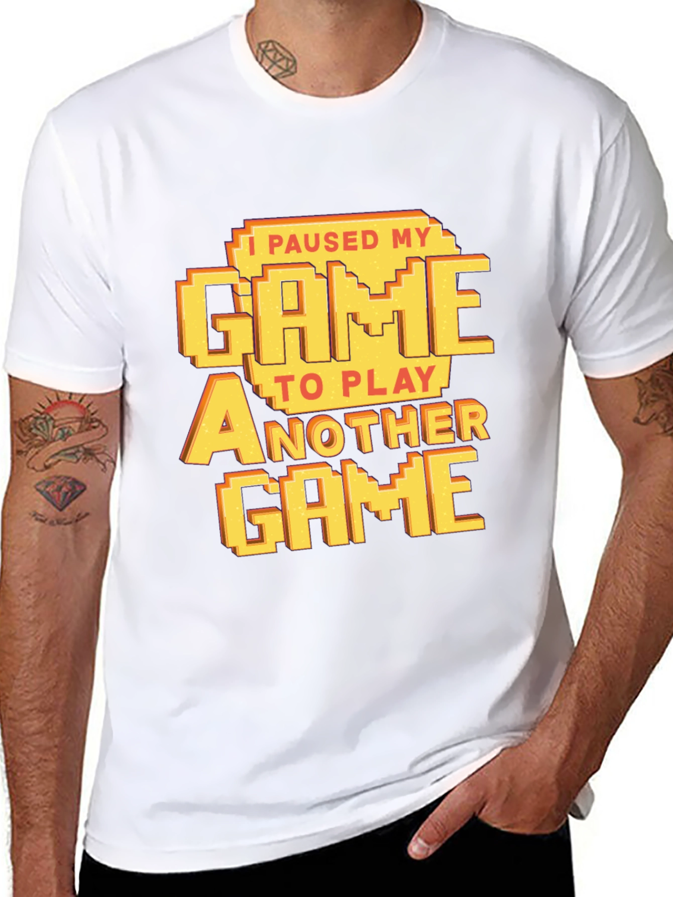 Funny Gamer T-Shirt - I Paused My Game
