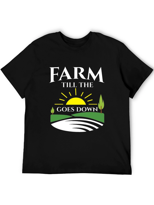 Farm Till The Goes Down Black T-Shirt