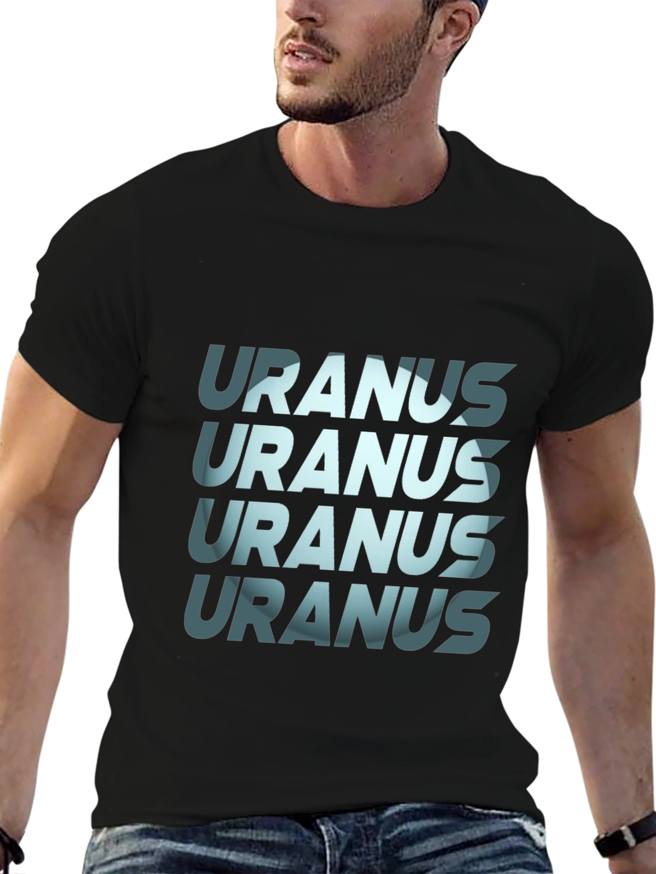 Uranus Graphic Print Tee - Bold Statement T-Shirt