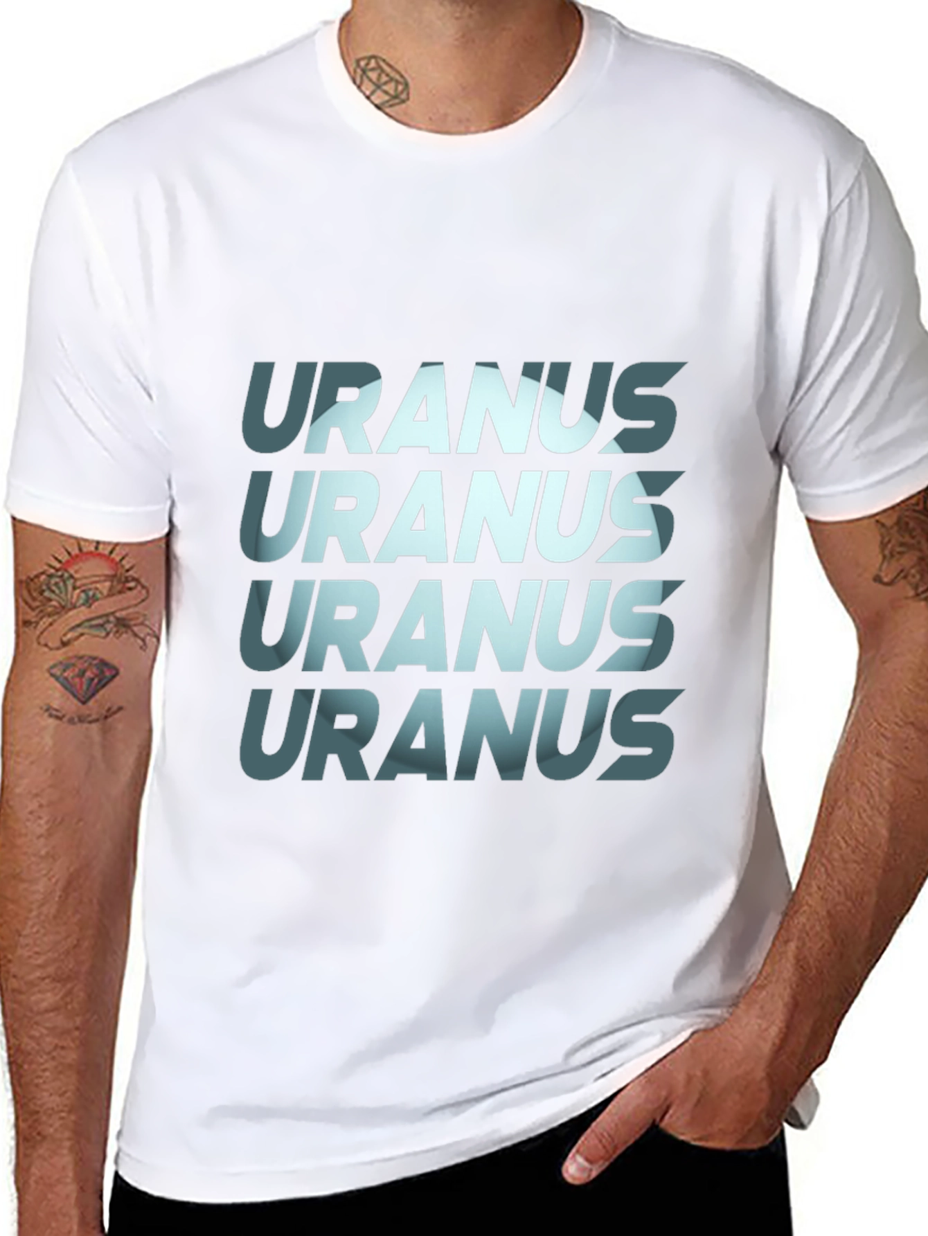 Uranus Graphic Print Tee - Bold Statement T-Shirt