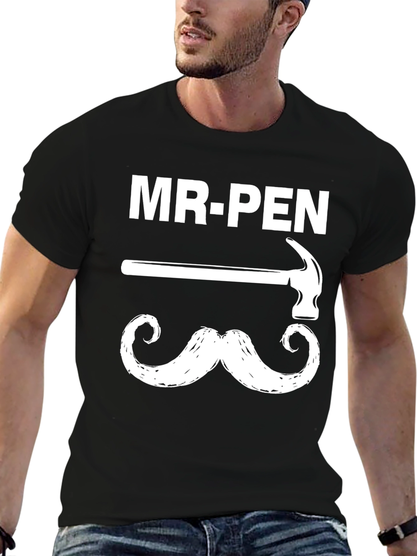 Mr. Pen T-Shirt Hammer Mustache