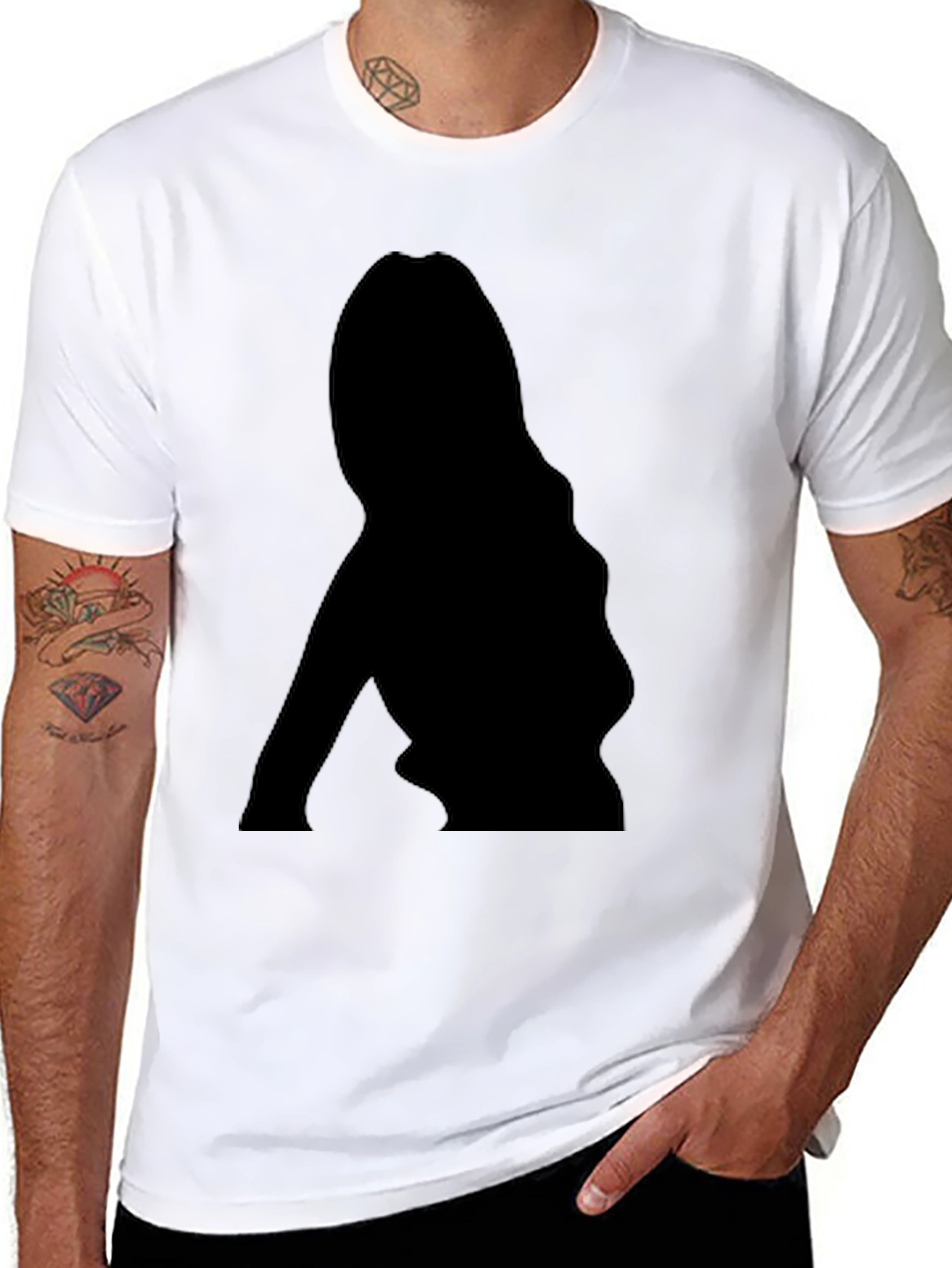 Silhouette Graphic Black T-Shirt
