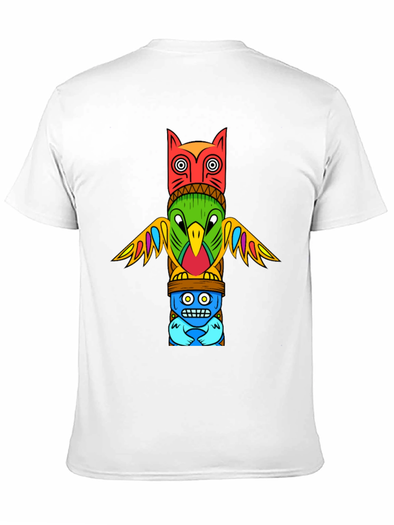 Totem Pole Graphic Tee - Unique Artistic Design