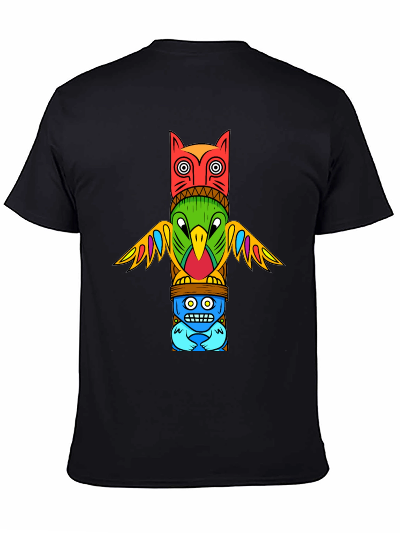 Totem Pole Graphic Tee - Unique Artistic Design