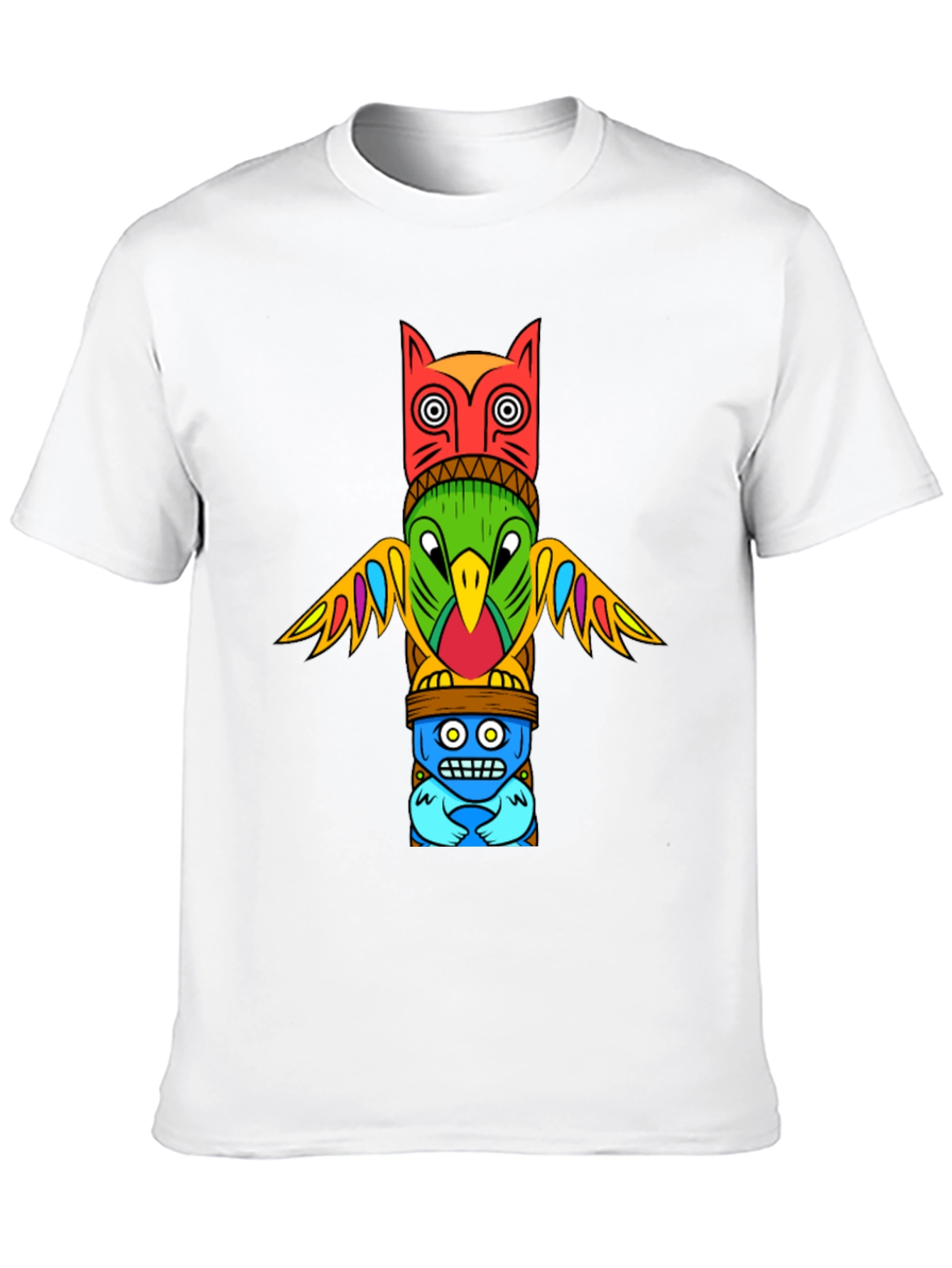 Totem Pole Graphic Tee - Unique Artistic Design