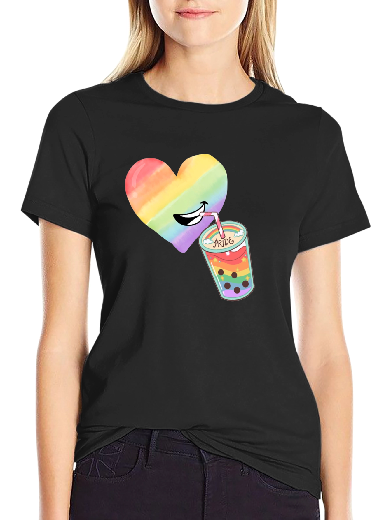 Pride Heart Bubble Tea T-Shirt
