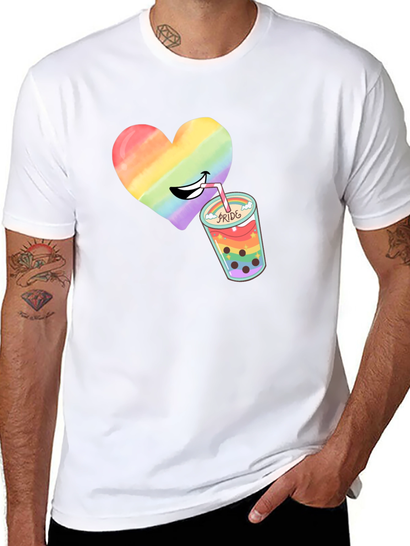 Pride Heart Bubble Tea T-Shirt