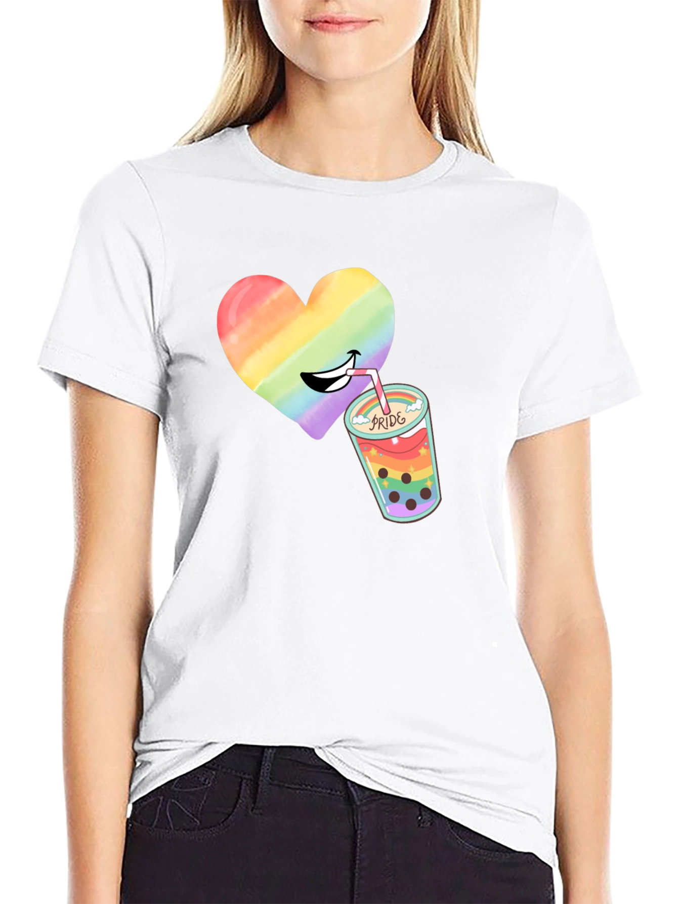 Pride Heart Bubble Tea T-Shirt