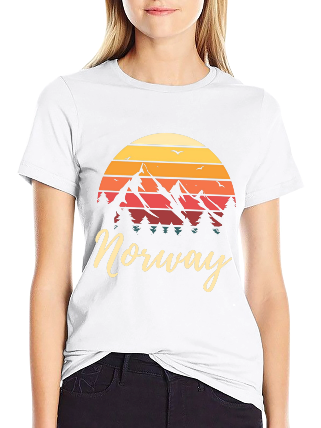 Norway Mountain Sunset Graphic Tee