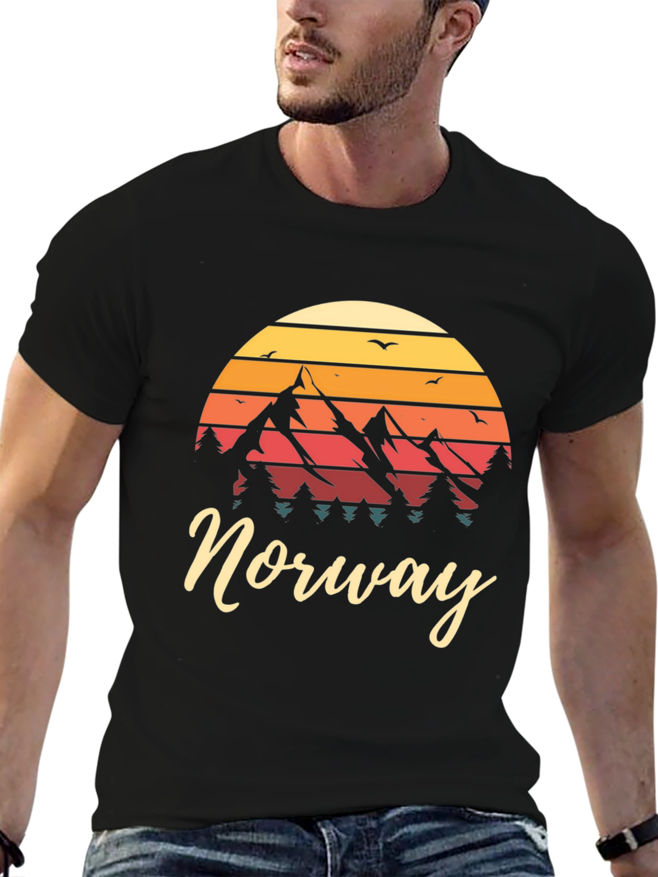 Norway Mountain Sunset Graphic Tee