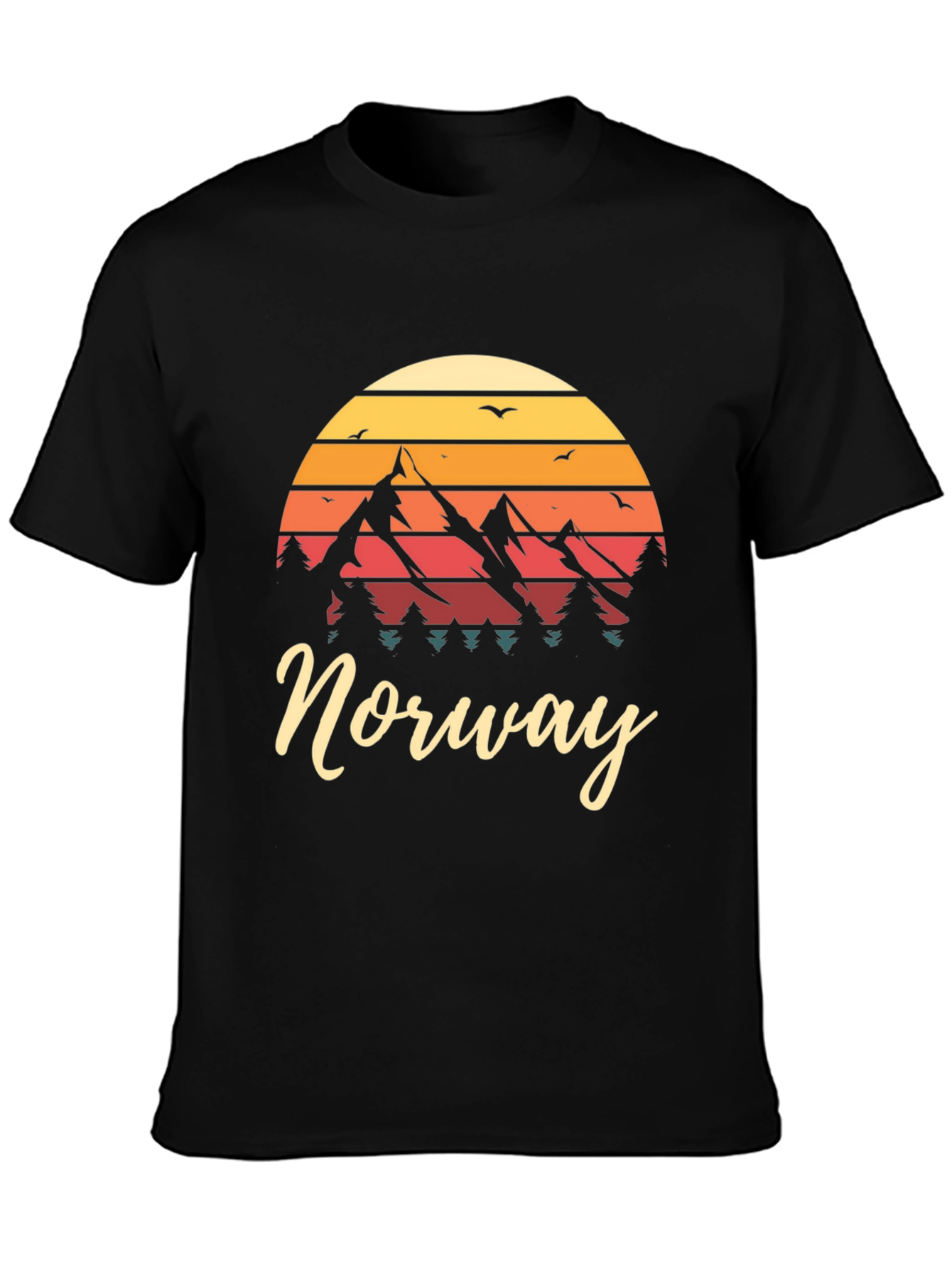 Norway Mountain Sunset Graphic Tee
