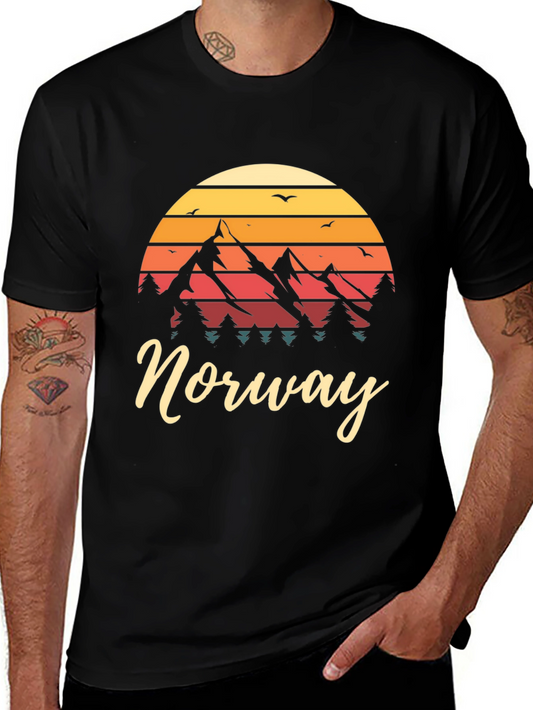 Norway Mountain Sunset Graphic Tee