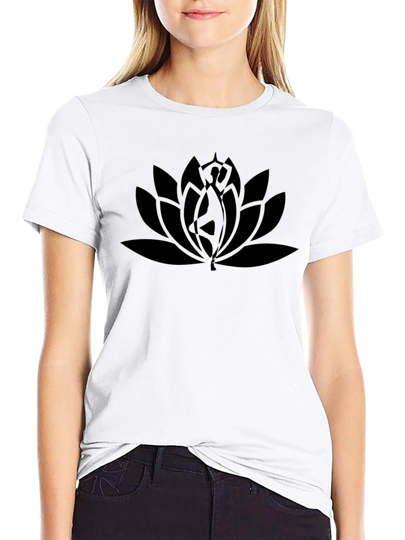 Lotus Pose T-Shirt - Yoga Inspired Design