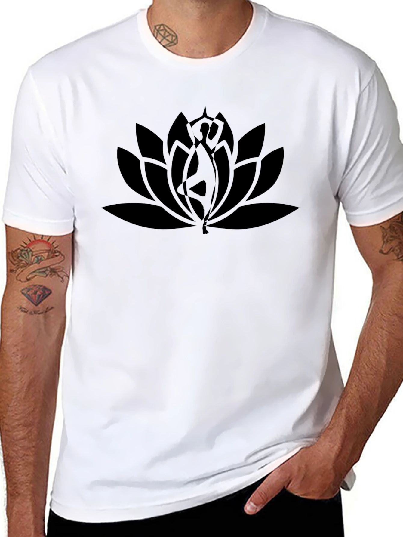 Lotus Pose T-Shirt - Yoga Inspired Design