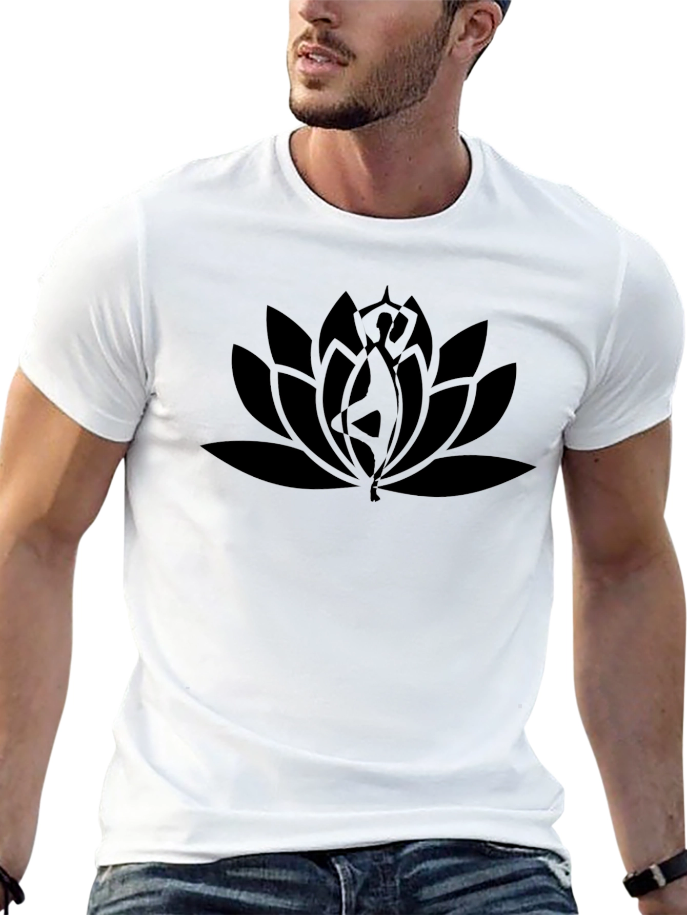 Lotus Pose T-Shirt - Yoga Inspired Design