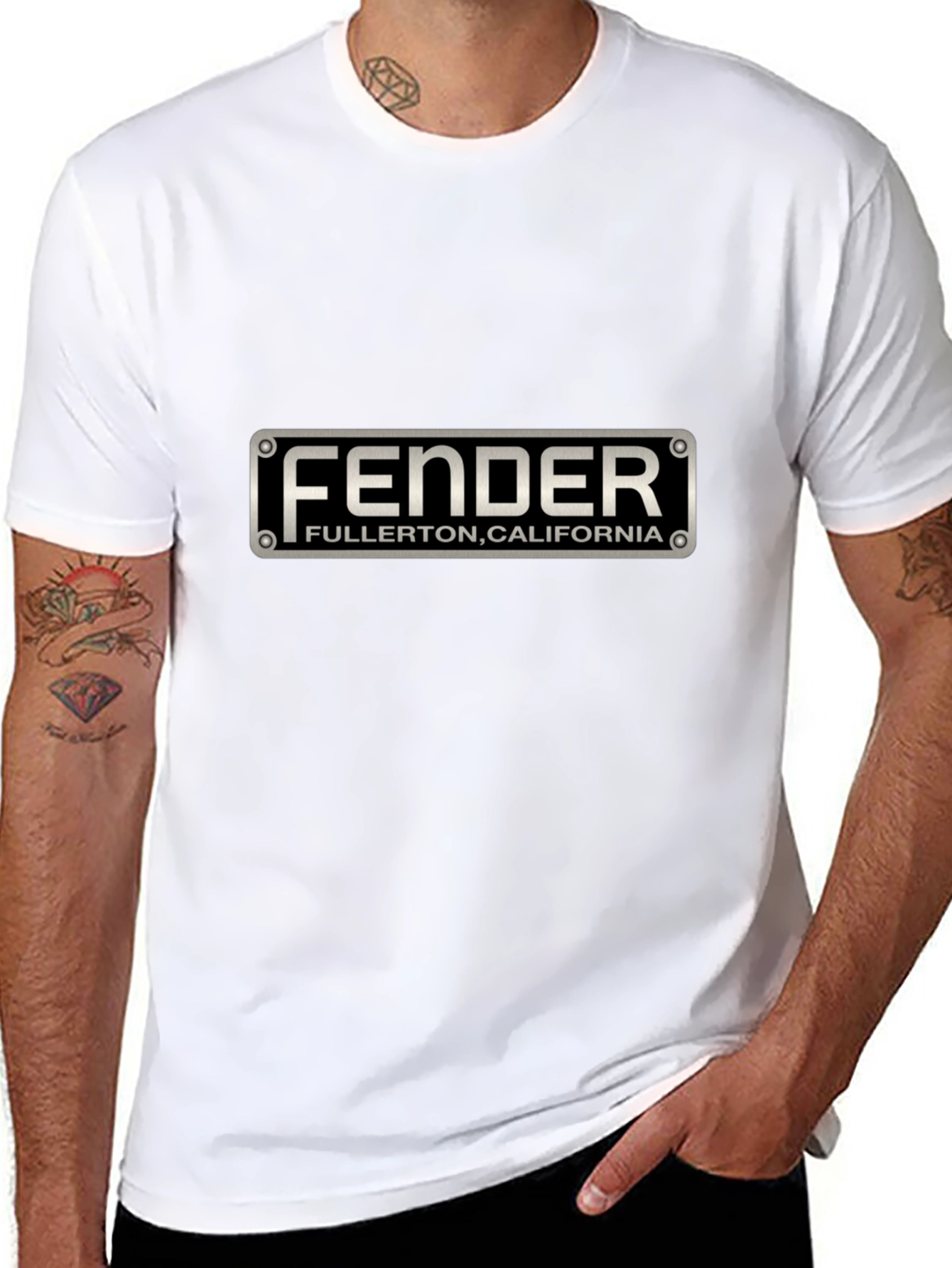 Fender Fullerton California Graphic Black T-Shirt