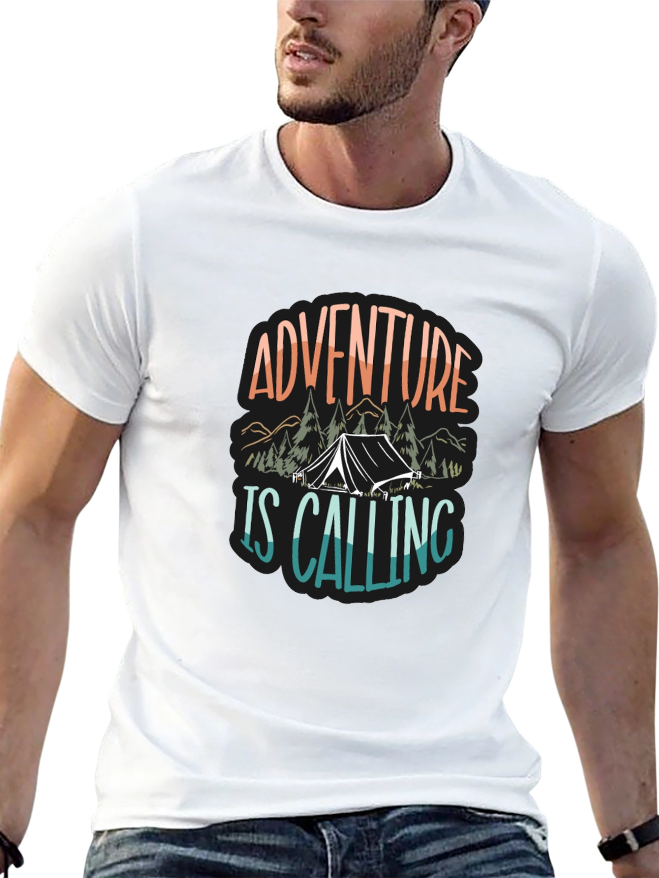 Adventure Is Calling Camping Graphic Tee