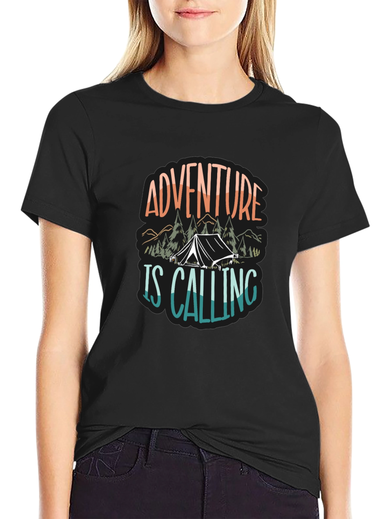 Adventure Is Calling Camping Graphic Tee