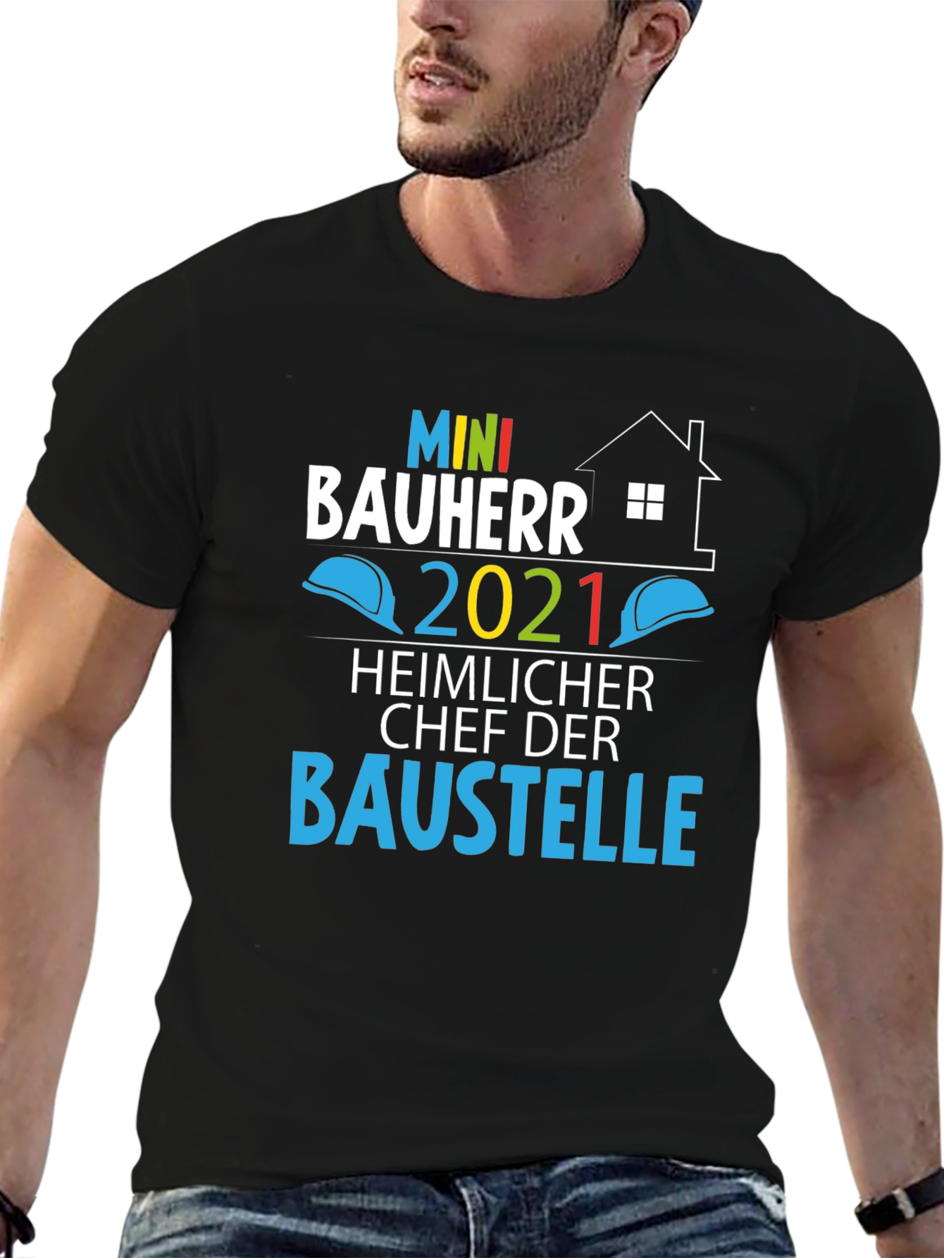 Mini Bauherr 2021 T-Shirt - Construction Boss!