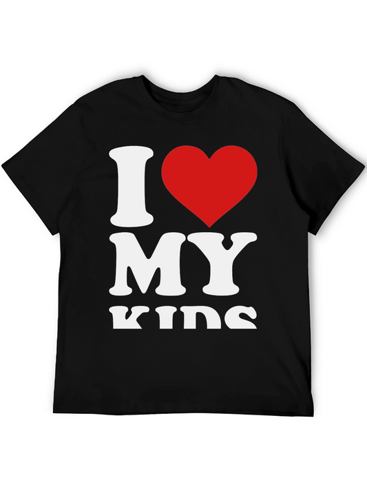 I Heart My Kids Graphic Tee - Black