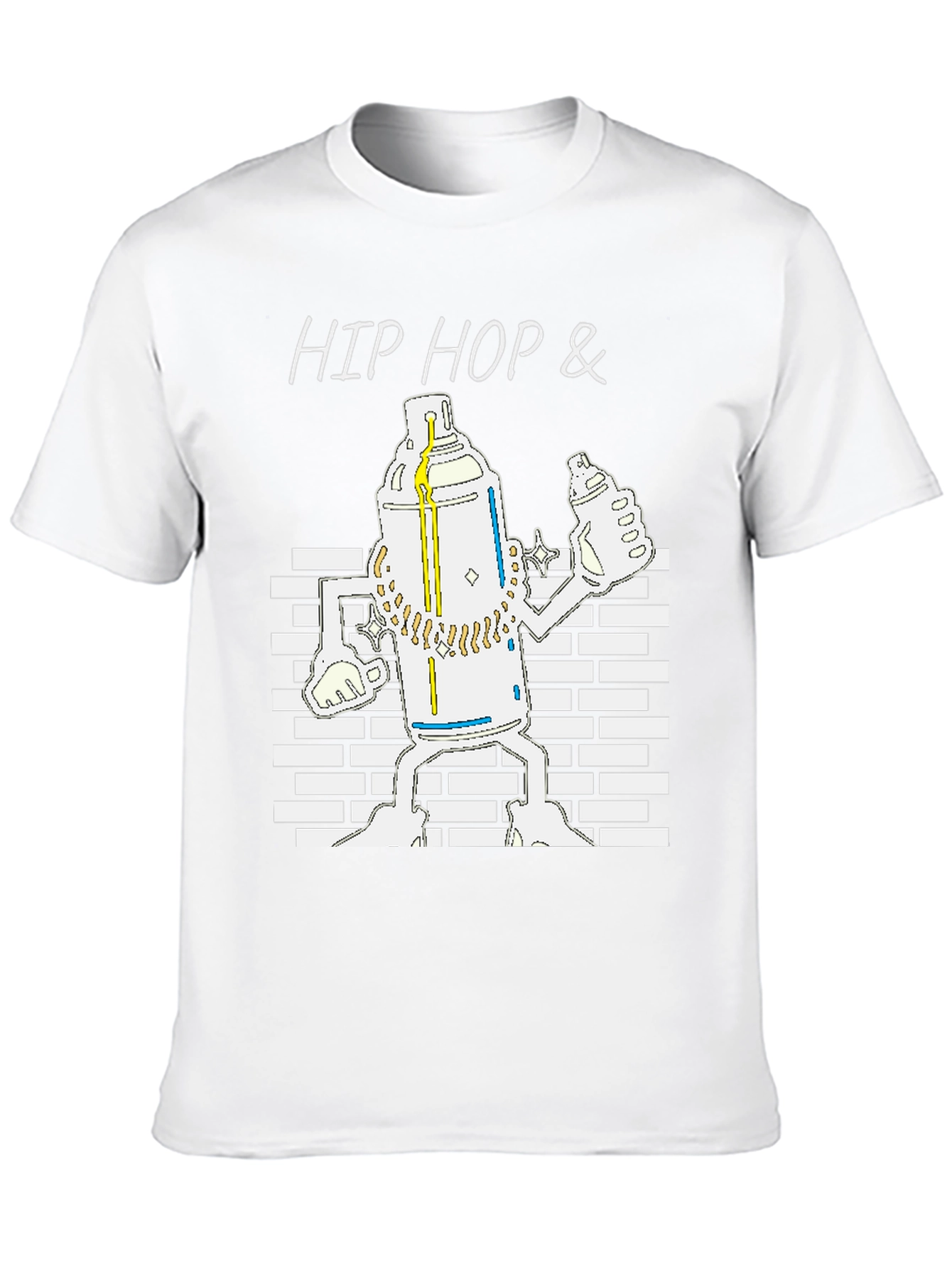 Hip Hop Graffiti Spray Can Graphic T-Shirt