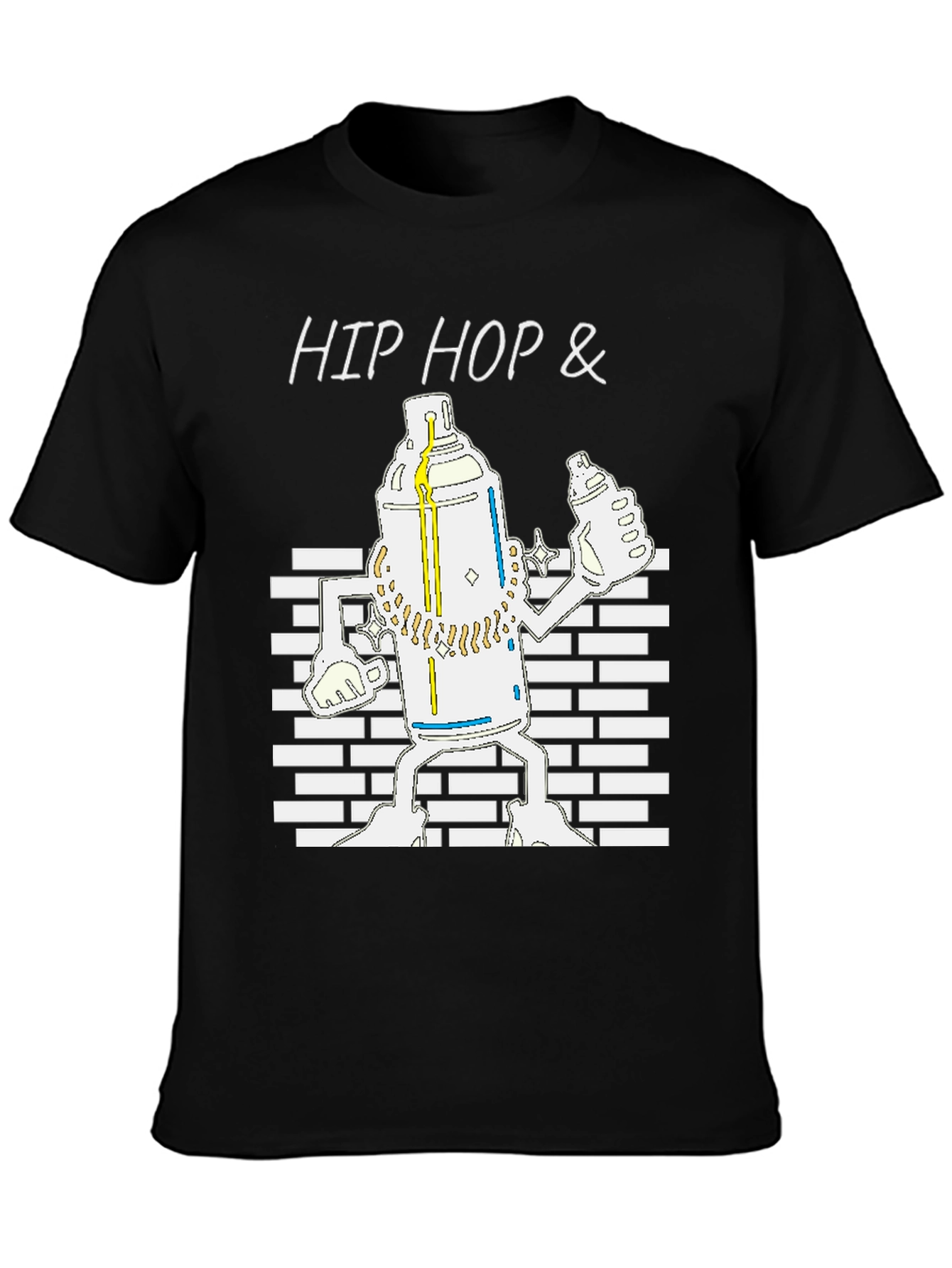Hip Hop Graffiti Spray Can Graphic T-Shirt