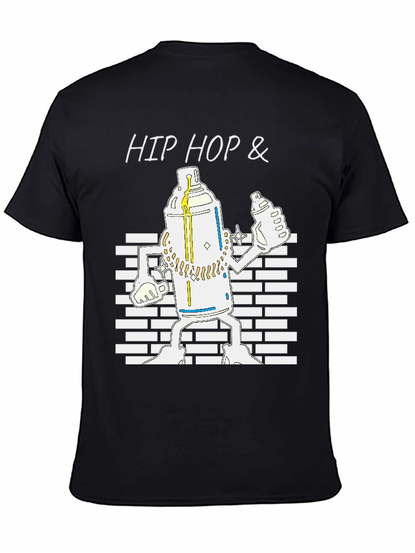 Hip Hop Graffiti Spray Can Graphic T-Shirt