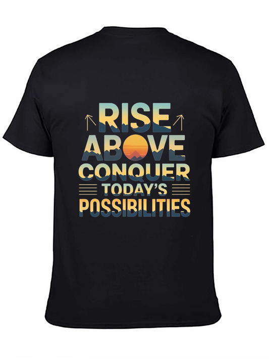 Inspirational Graphic T-Shirt - Rise Above Conquer