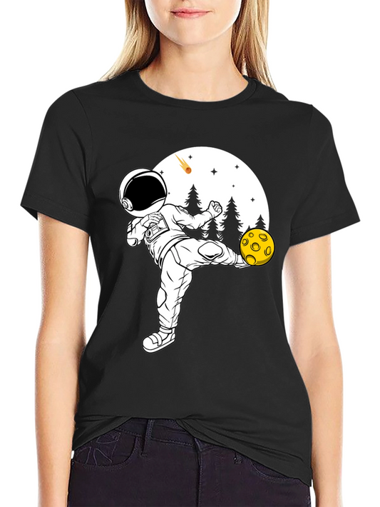 Astronaut Soccer T-Shirt - Space Kicking Fun