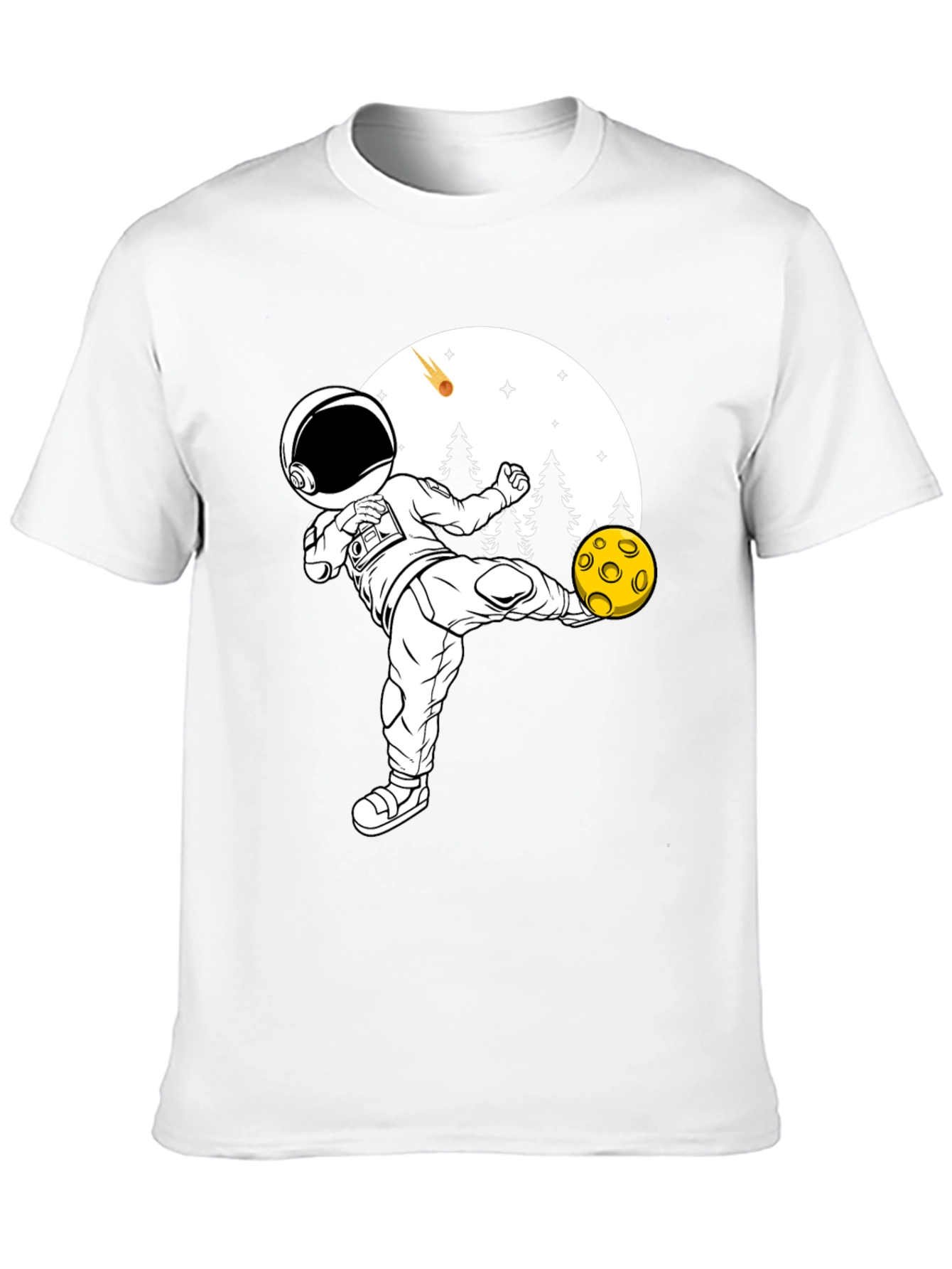 Astronaut Soccer T-Shirt - Space Kicking Fun