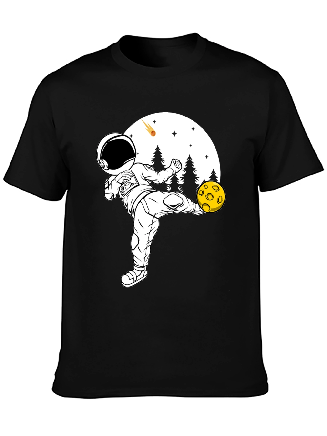 Astronaut Soccer T-Shirt - Space Kicking Fun