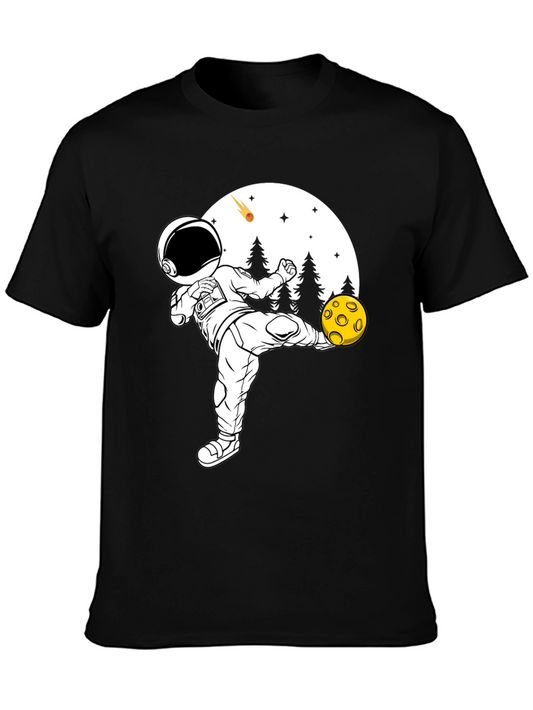 Astronaut Soccer T-Shirt - Space Kicking Fun