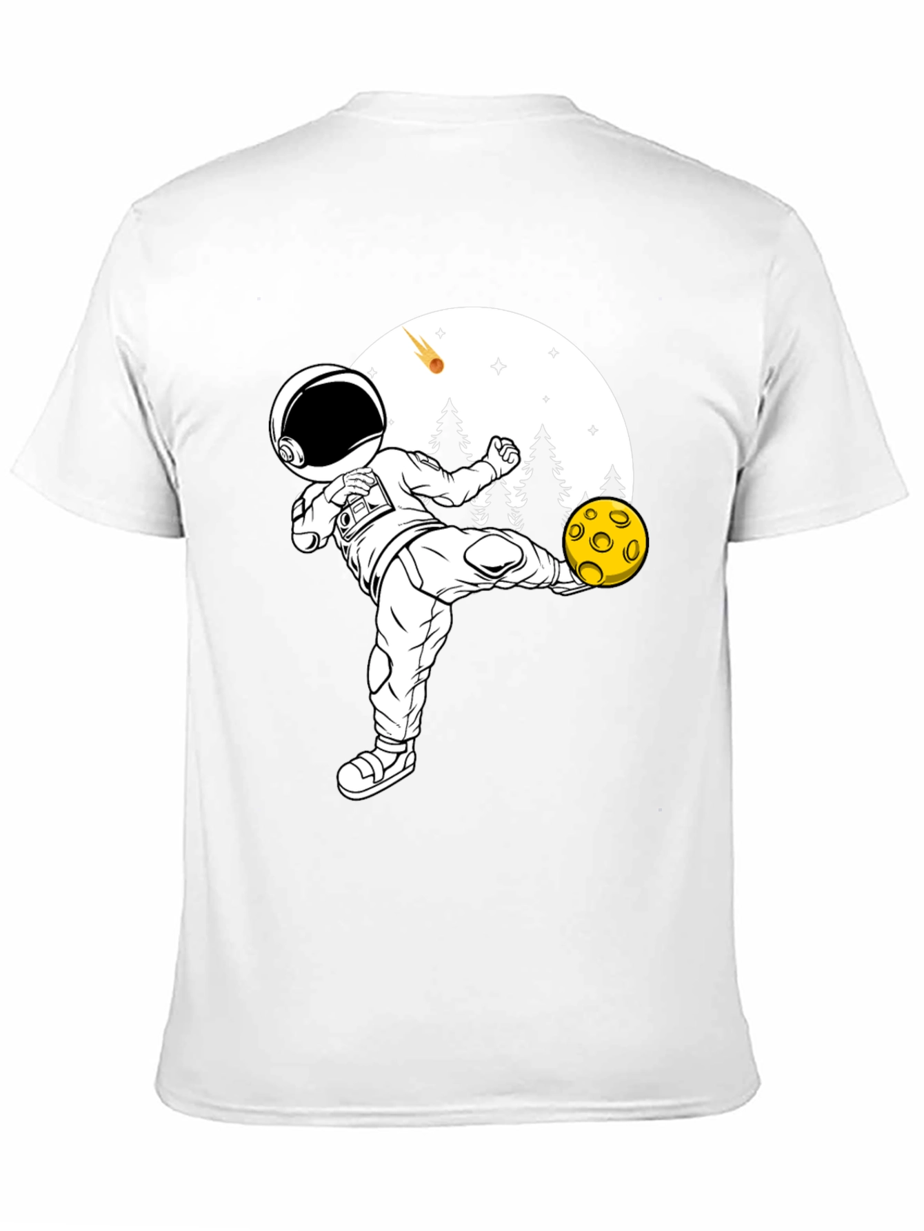 Astronaut Soccer T-Shirt - Space Kicking Fun