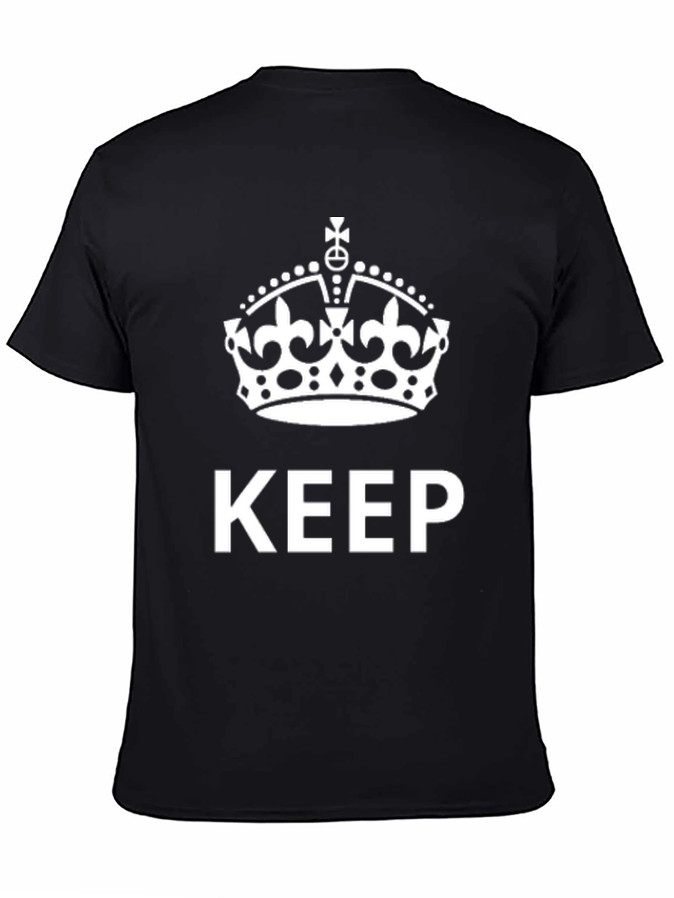 Keep Calm Crown Graphic Tee - Black
